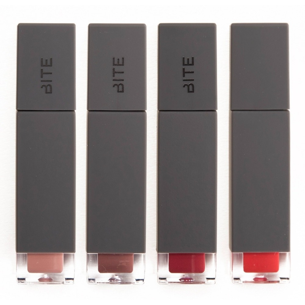 BITE Beauty BUNDLE Liquified Lipstick Braised+Demi-Glace+Flambe+Whip Minis .07oz